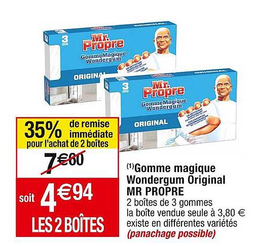 gomme magique wondergum original mr propre
