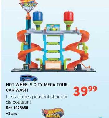 hot wheels city  mega tour car wash