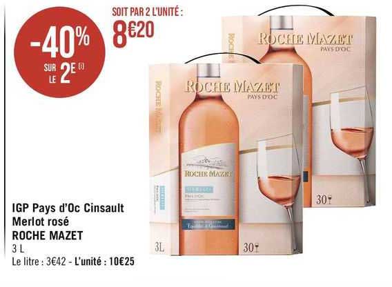 igp pays d'oc cinsault merlot rosé roche mazet