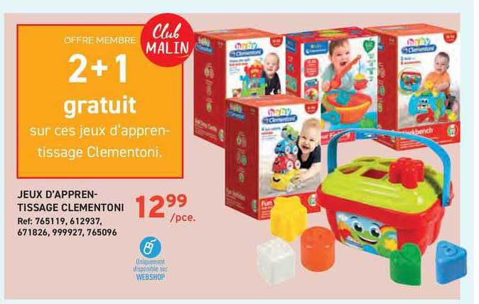 jeux d'apprentissage clementoni