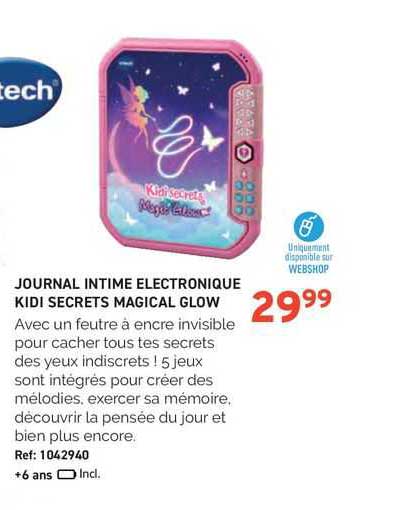 journal intime electronique kidi secrets magical glow