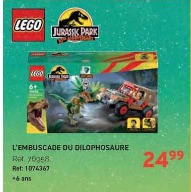 L'embuscade Du Dilophosaure Lego Jurassic Park