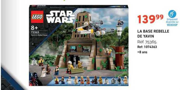 la base rebelle de yavin lego star wars
