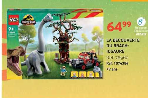 la découverte du brachiosaure lego jurassic park