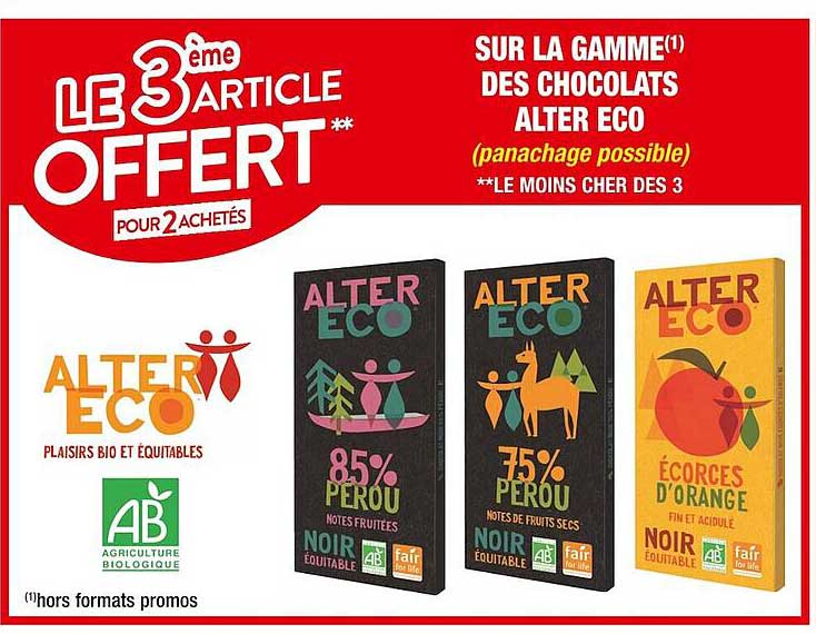 la gamme des chocolats alter éco