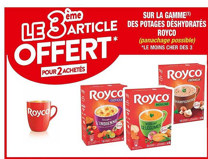 la gamme des potages déshydratés royco
