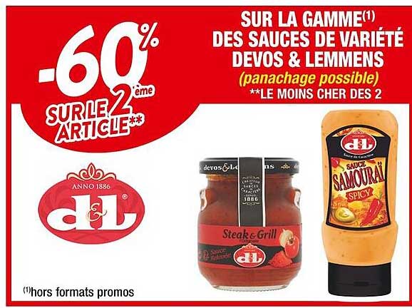 la gamme des sauces de variété devos & lemmens