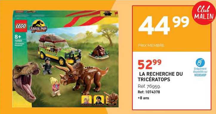 la recherge du tricératops lego jurassic park