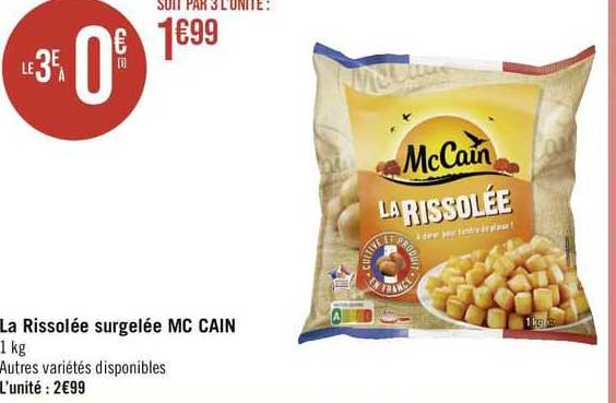la rissolée surgelée mc cain