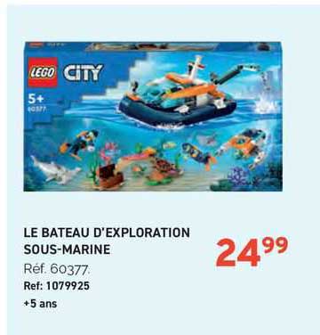 le bateau d'exploration sous-marine lego city