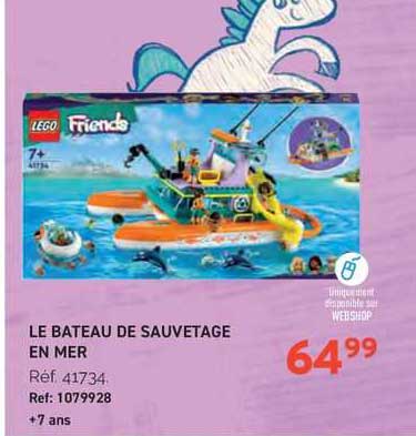 le bateau de sauvetage en mer lego friends