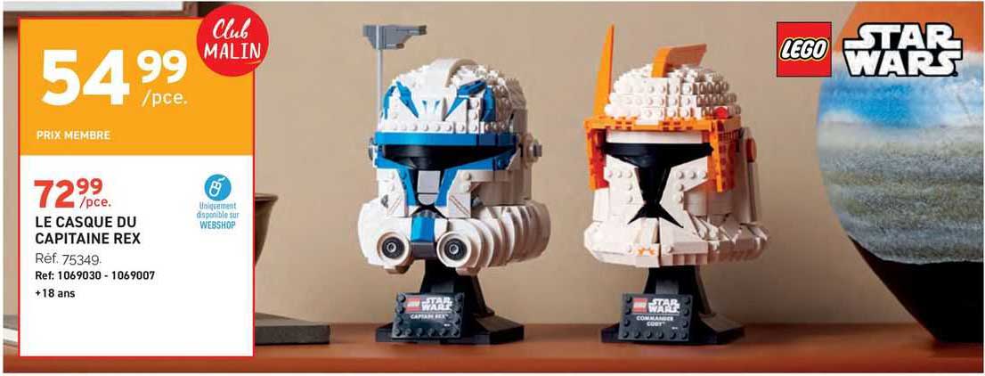 le casque du capitaine rex lego star wars