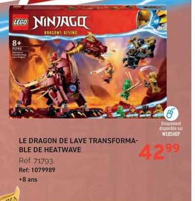 le dragon de lave transformable de heatwave lego ninjago