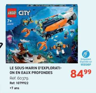 le sous-marin d'exploration en eaux profondes lego city