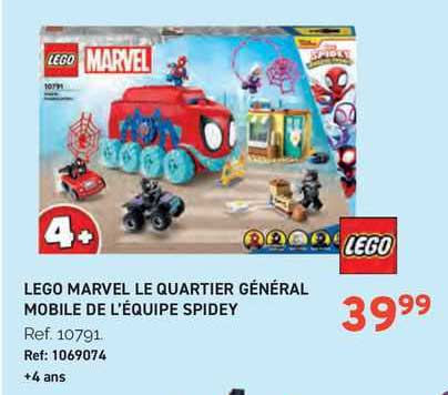 lego marvel le quartier general mobile de l'equipe spidey