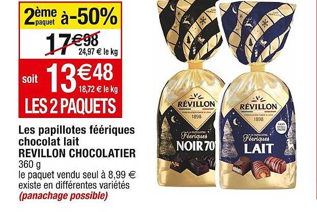 les papillotes féériques chocolat lait révillon chocolatier