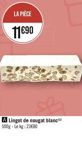 lingot de nougat blanc