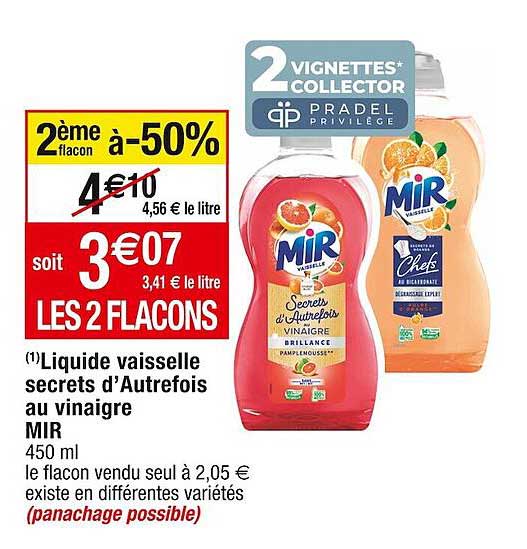 liquide vaisselle secrets d'autrefois au vinaigre mir