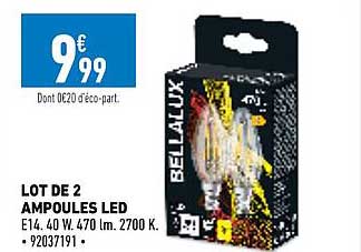 Lot De 2 Ampoules Led Bellalux
