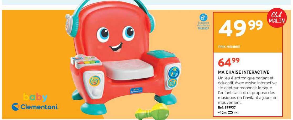 ma chaise interactive baby clementoni