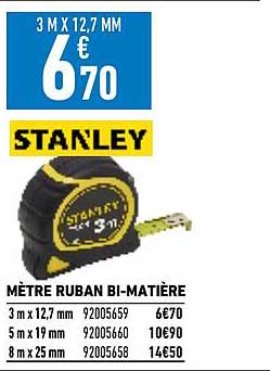 Mètre Ruban Bi-matière Stanley
