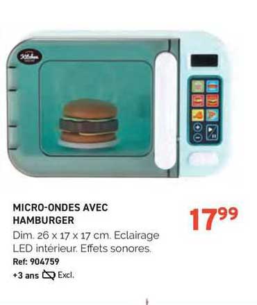 micro-ondes avec hamburger