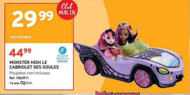 monster high le cabriolet des goules