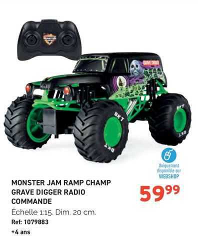 monster jam ramp champ grave digger radio commande