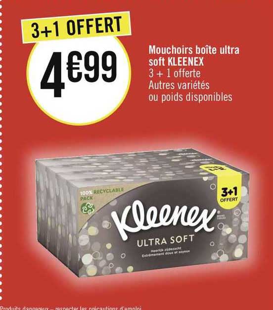 Mouchoirs Boîte Ultra Soft Kleenex