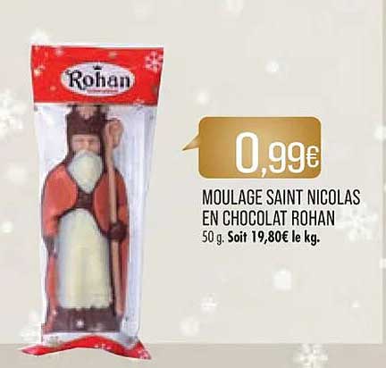 moulage saint nicolas en chocolat rohan