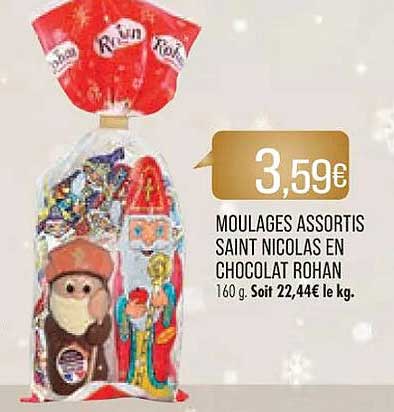 moulages assortis saint nicolas en chocolat rohan