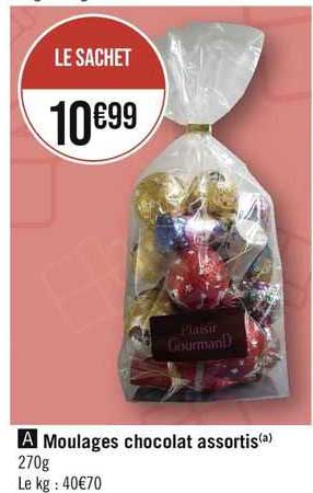 moulages chocolat assortis