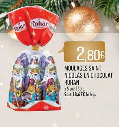 moulages saint nicolas en chocolat rohan