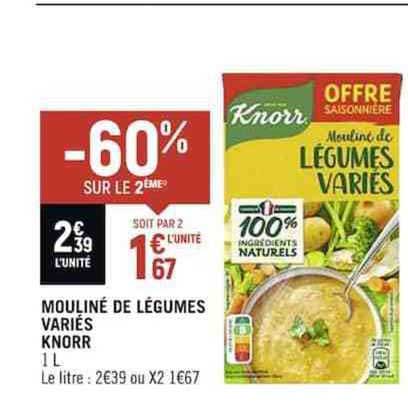 mouliné de légumes variés knorr