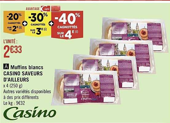 muffins blancs casino saveurs d'ailleurs