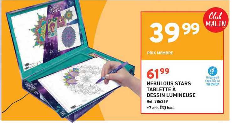 nebulous stars tablette à dessin lumineuse