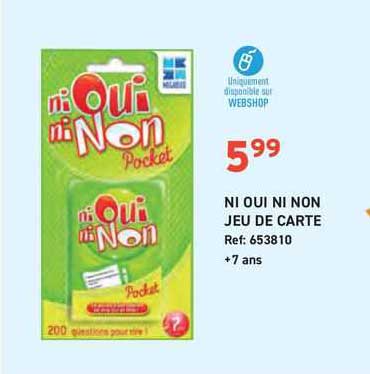 ni oui ni non jeu de carte
