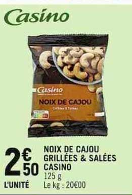 Noix De Cajou Grillées & Salées Casino