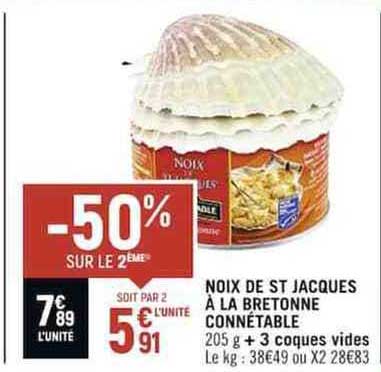 noix de st jacques à la bretonne connétable