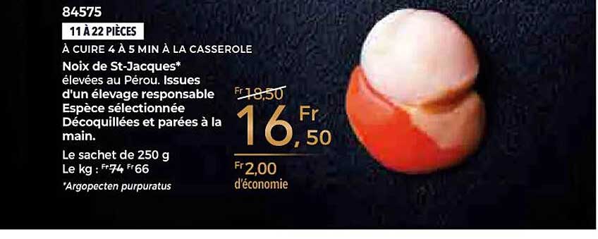 noix de st-jacques élevées au pérou