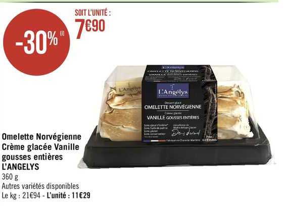 omelette norvégienne crème glacée vanille gousses entières l'angelys