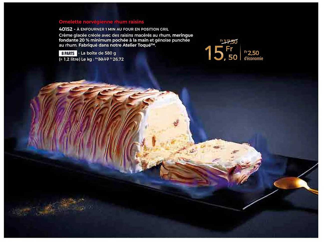 Omelette Norvégienne Rhum Raisins