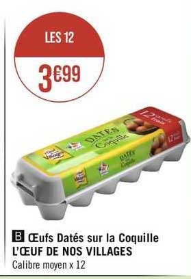 œufs Datés Sur La Coquille L'œuf De Nos Villages