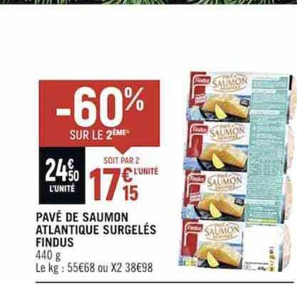 Pavé De Saumon Atlantique Surgelés Findus