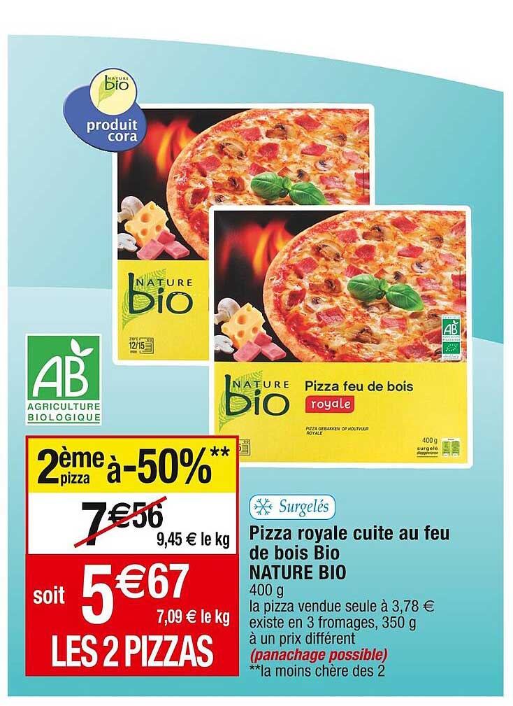 Pizza Royale Cuite Au  Feu De Bois Bio Nature Bio
