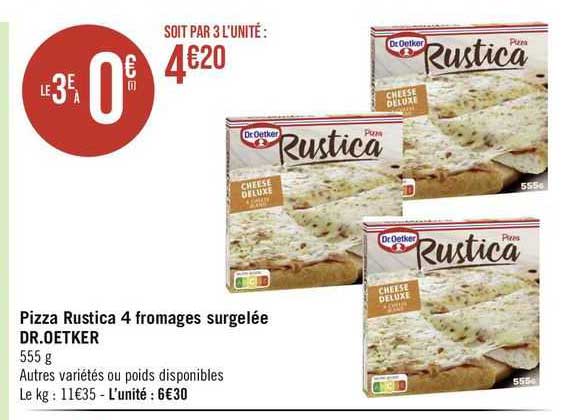 pizza rustica 4 fromages surgelée dr.oetker