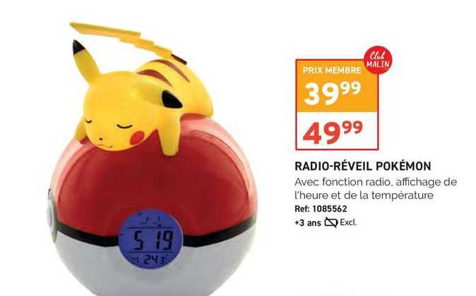 radio-réveil pokémon