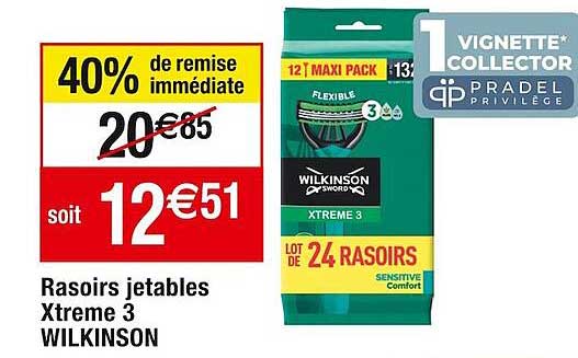 Rasoirs Jetables Xtreme 3 Wilkinson