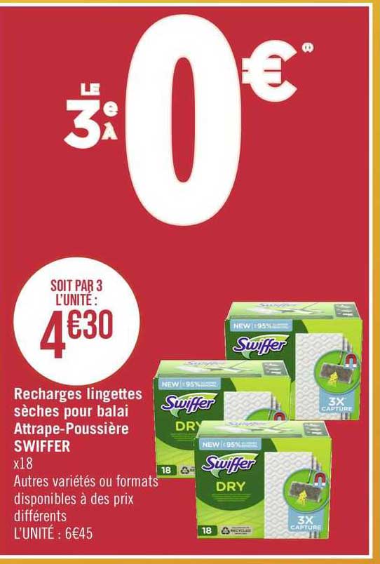 Recharges Lingettes Sèches Pour Balai Attrape-poussière Swiffer