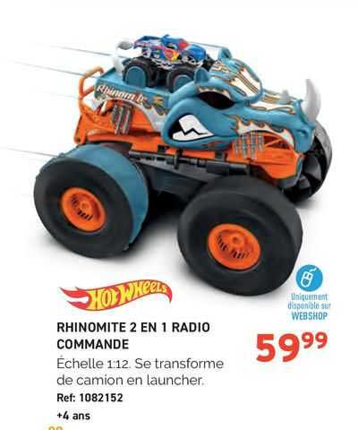 rhinomite 2 en 1 radio commande